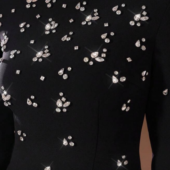 Elegant Black Dress with Pearl Embellishments - Picture 3 of 5